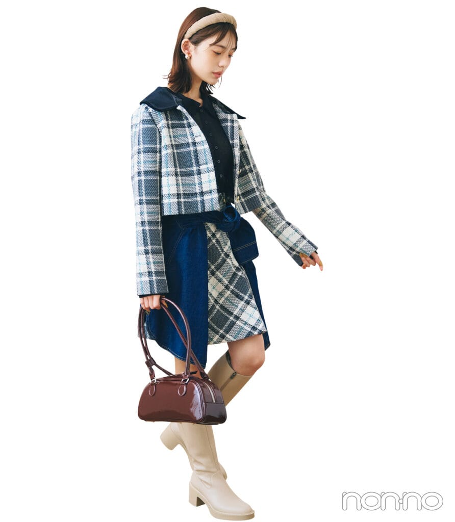 菊地姫奈がジル バイ ジルスチュアートのジャケットセットアップを着回し7