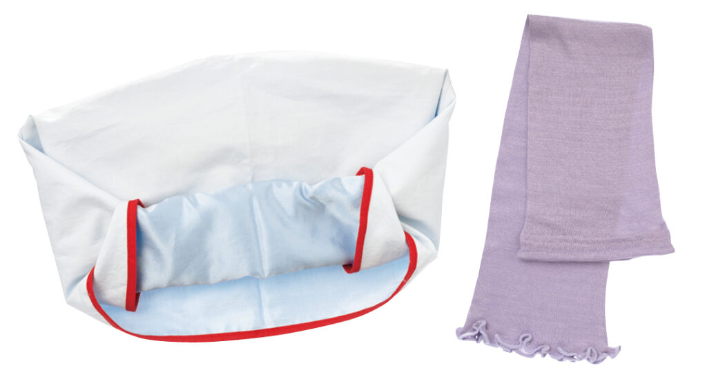 ハホニコ シルクMoonナイトキャップ、ヘアークレープリー