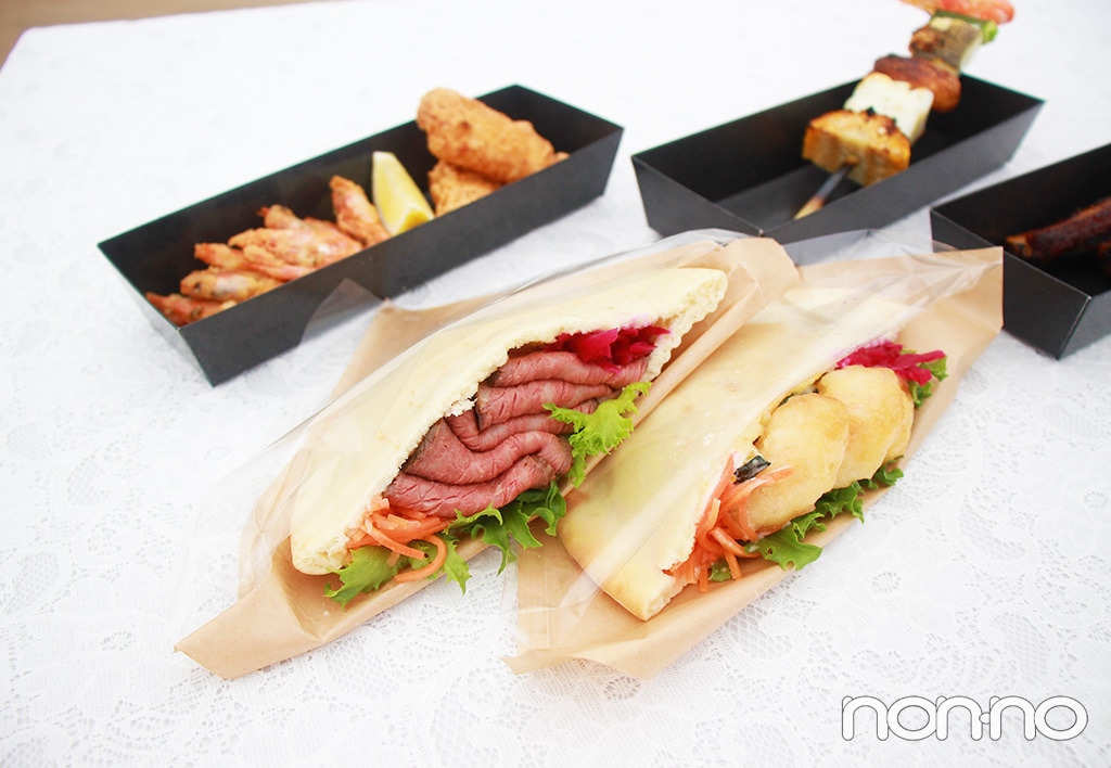 【屋台グルメ】ポークリブやシーフードの串焼きに、映えドリンク、アイス