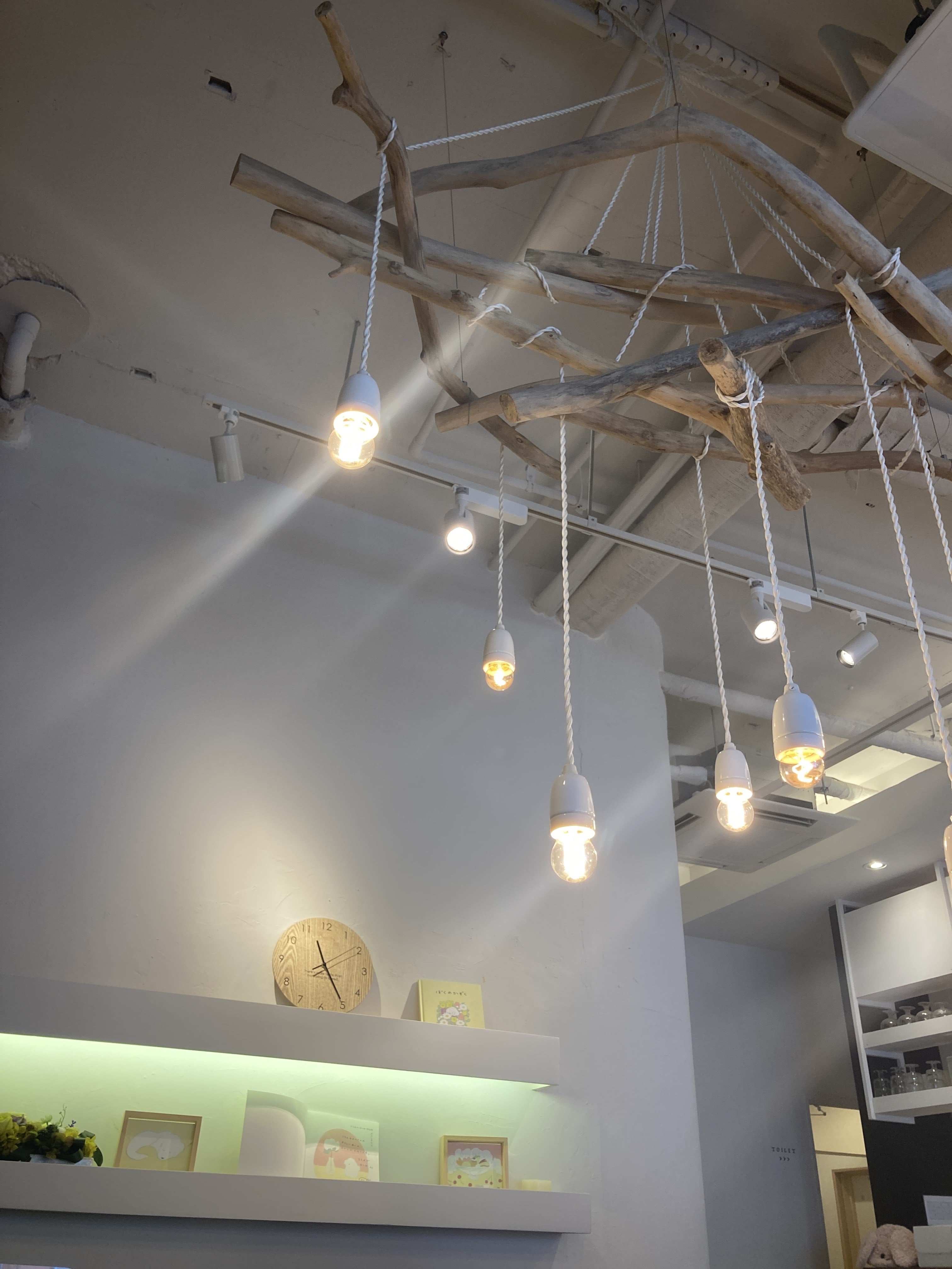 ランプがつられている