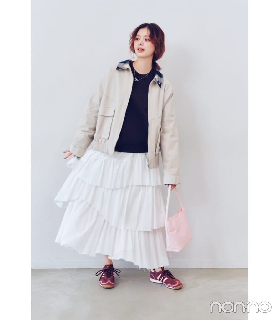 Ungridのコスパ最強アウターを着る紺野彩夏