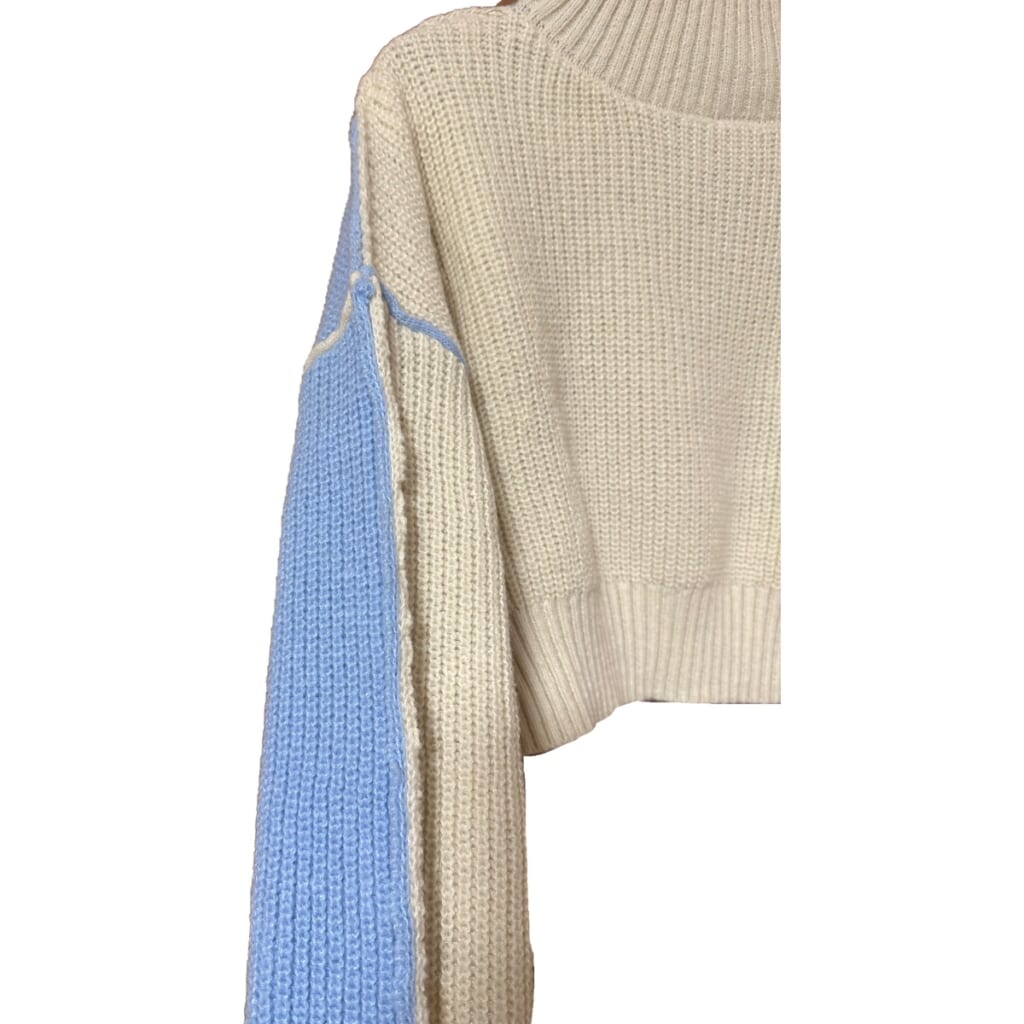 横から見たニット