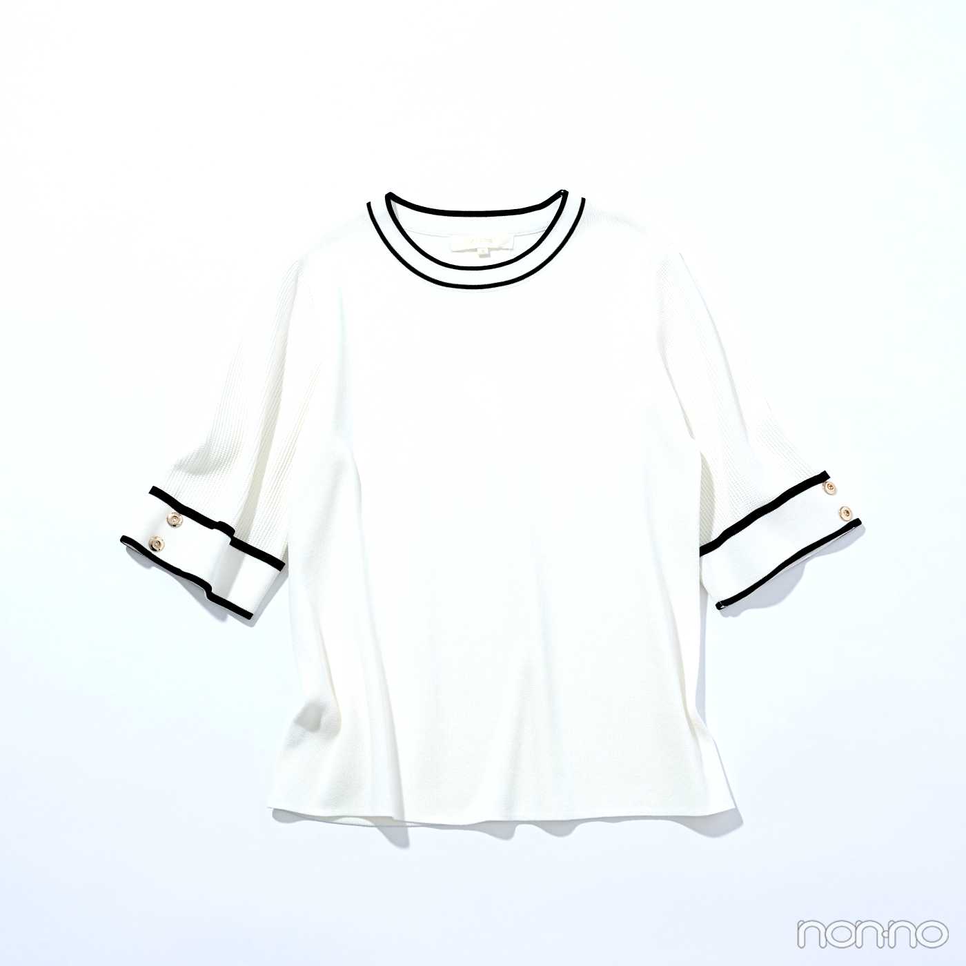 グローブの袖メッシュ編みニット
