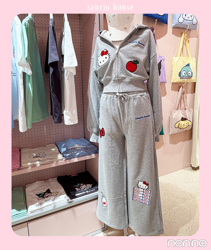 クロップドアップリケフーディー￥12650
アップリケスウェットパンツ￥14300