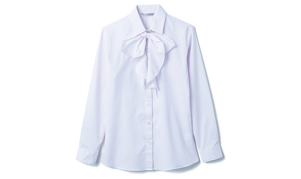 AOKIのピンクボウタイブラウス