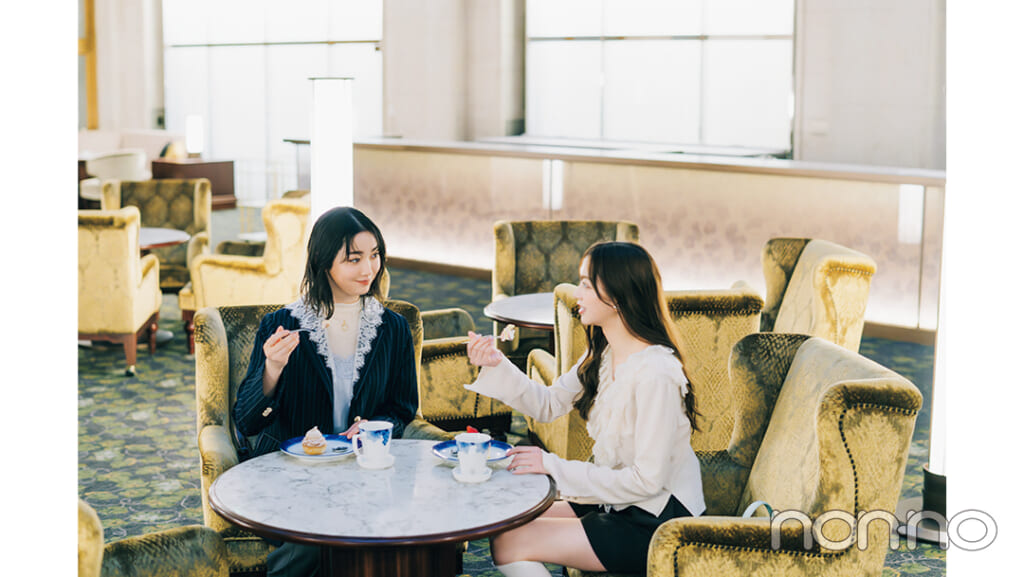 明治安田CAFE 丸の内に行く日のスデコラなレースアイテムコーデ3