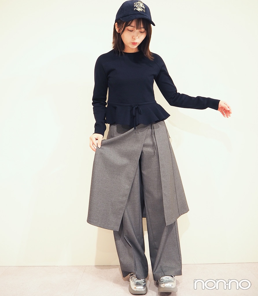 「ラップパンツ by rokh +X」のグレーの巻きスカート&パンツ