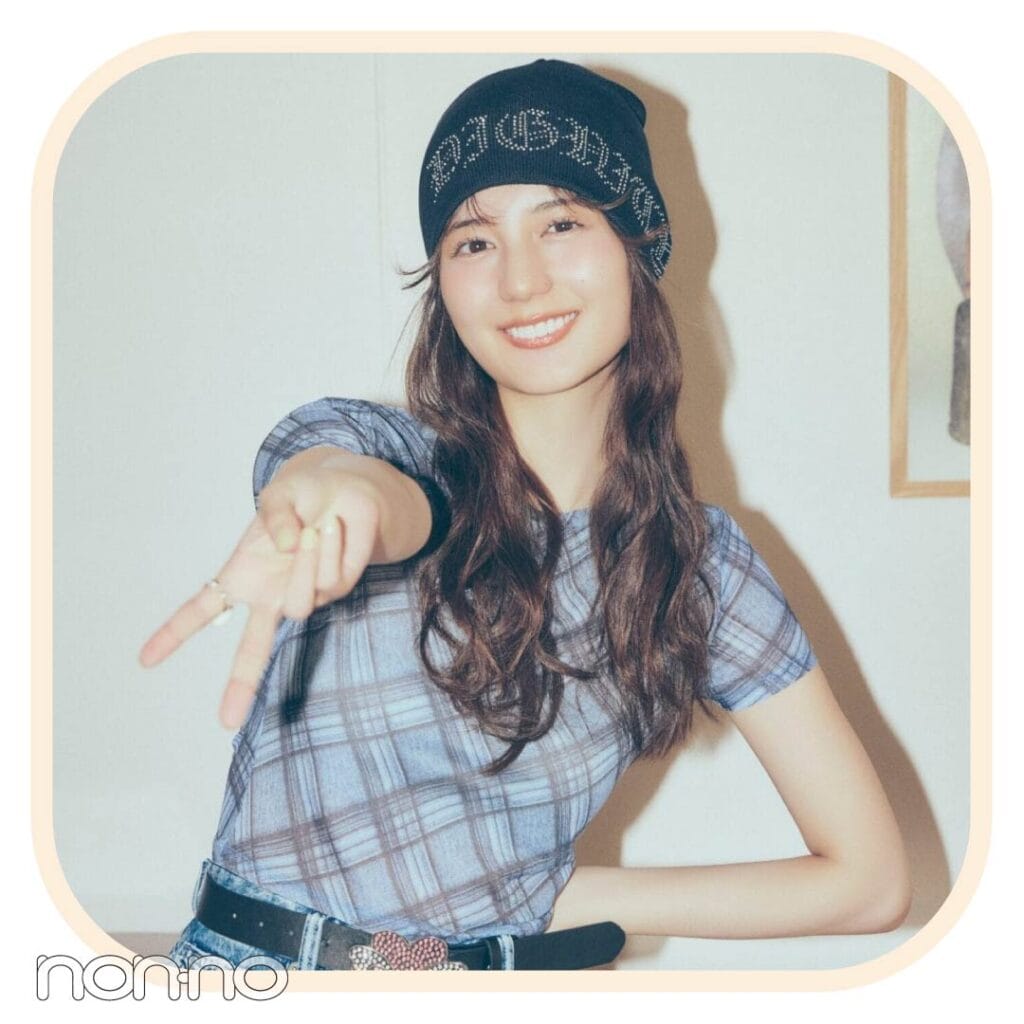 シアーチェックTシャツ