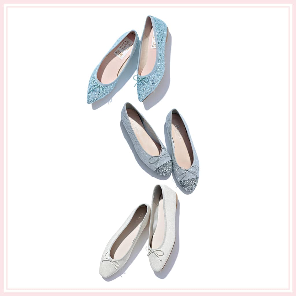 春靴のキラキラバレエシューズ3足