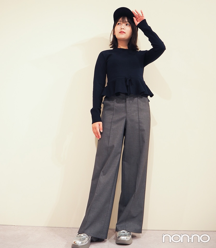 「ラップパンツ by rokh +X」の巻きスカートを取り外した時