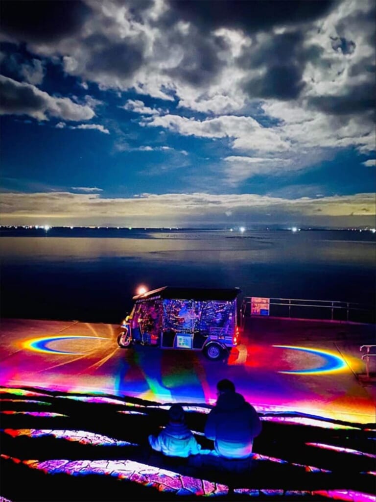 佐賀県　鹿島市　干潟　ライトアップ