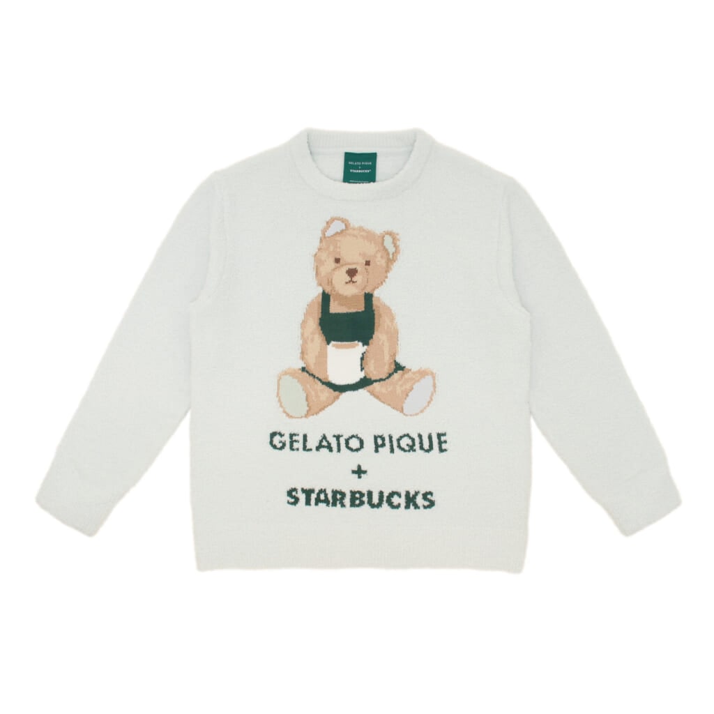『gelato pique パウダーベアジャガードプルオーバー ミントグリーン』