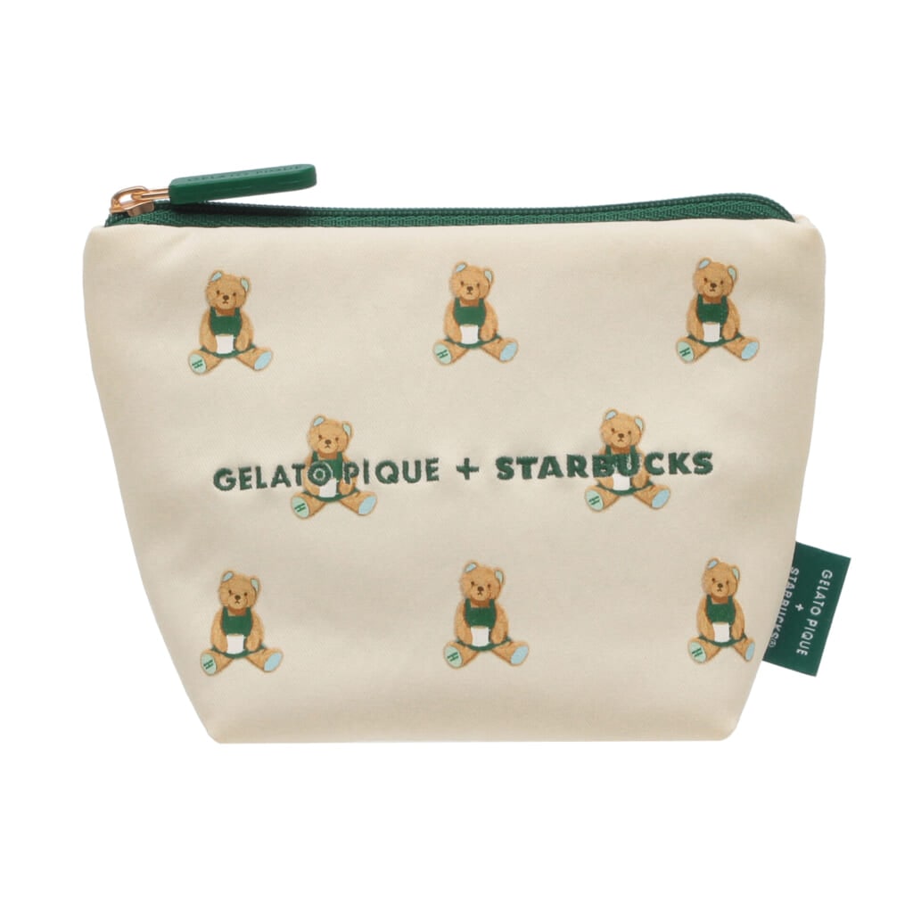 『gelato pique ベア柄ポーチ アイボリー』￥4800
