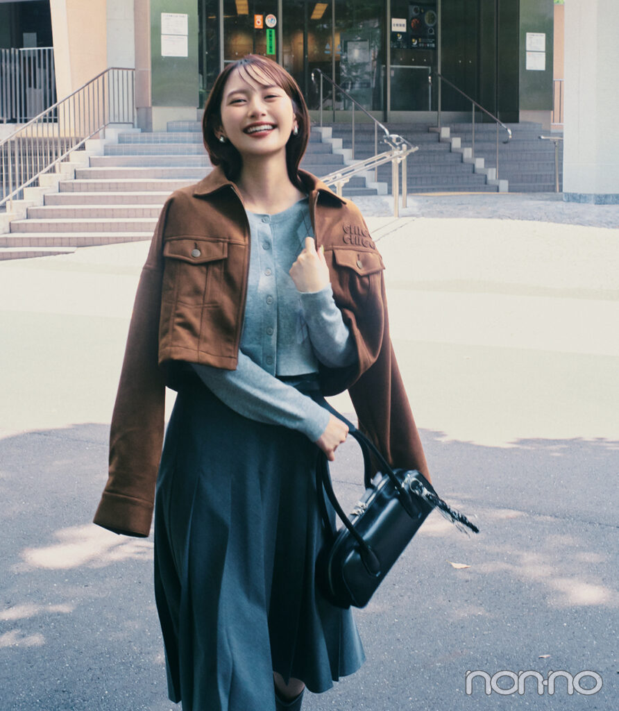 加藤栞の夏→秋着回し18℃ Early to Mid-Octoberモデルカット5-1