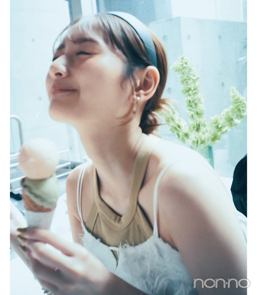 加藤栞の夏→秋着回し33℃ Late Augustモデルカット2-6