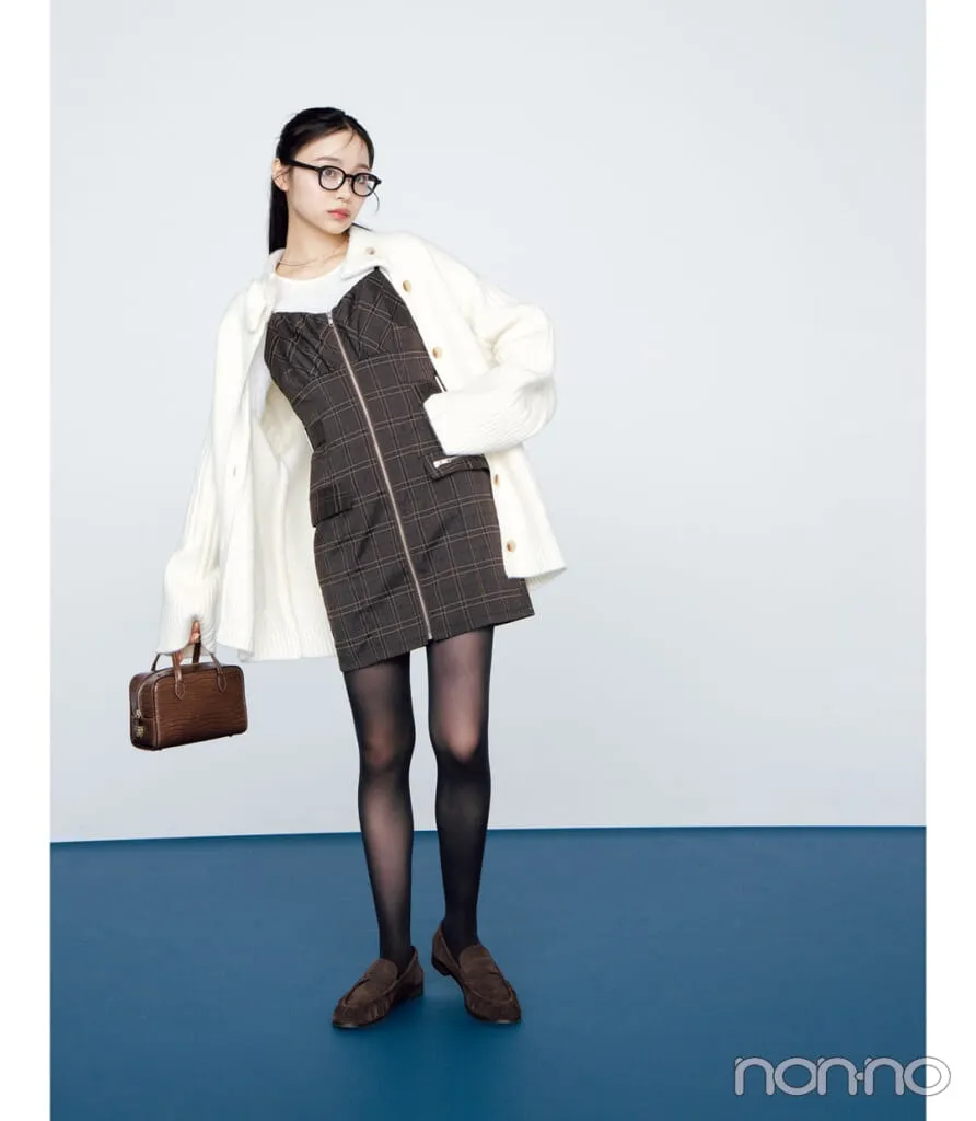 林芽亜里の大学生の一週間コーデ 水曜日のジャンスカスタイル