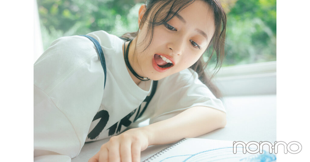 お絵描き中の井上和2