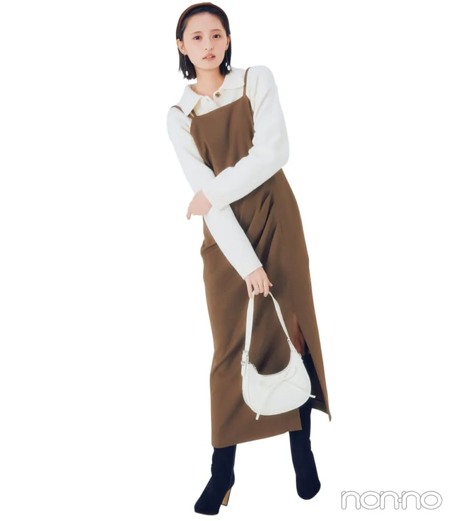 遠藤さくらが着こなす大学生の一週間コーデ 土曜日のワンピースコーデ