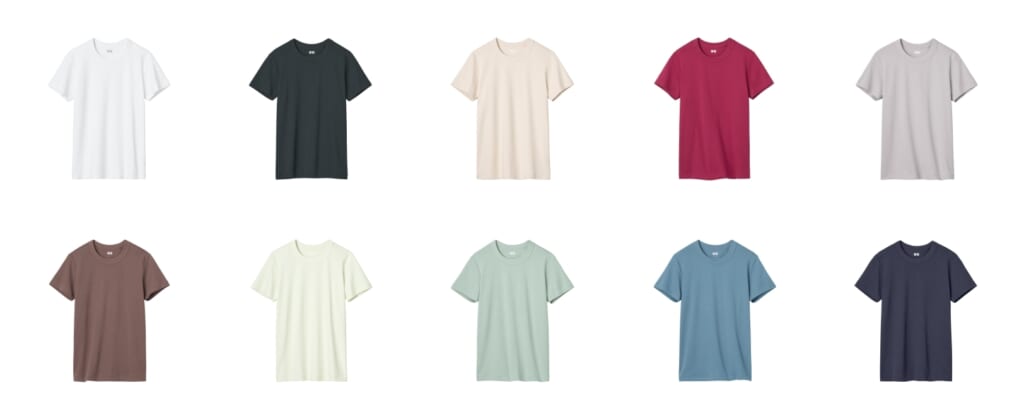 ユニクロユーのクルーネックT10色