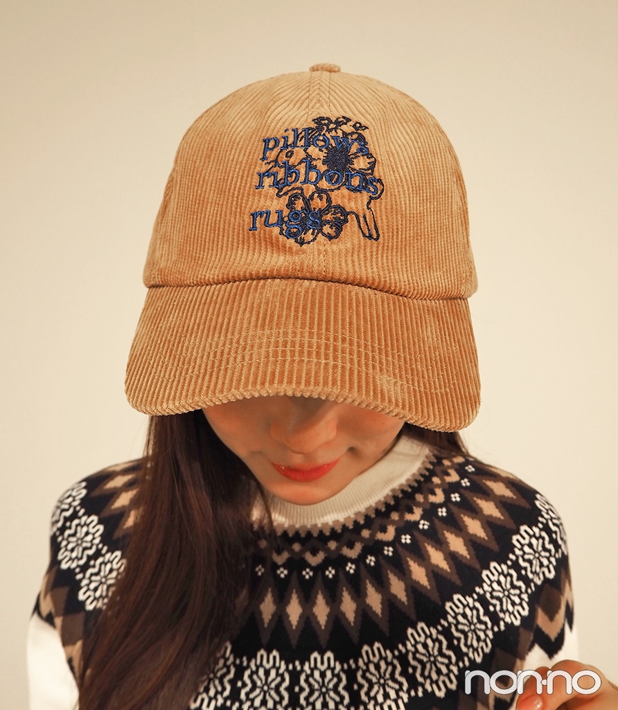 「コーデュロイキャップ by rokh +X」のブラウン