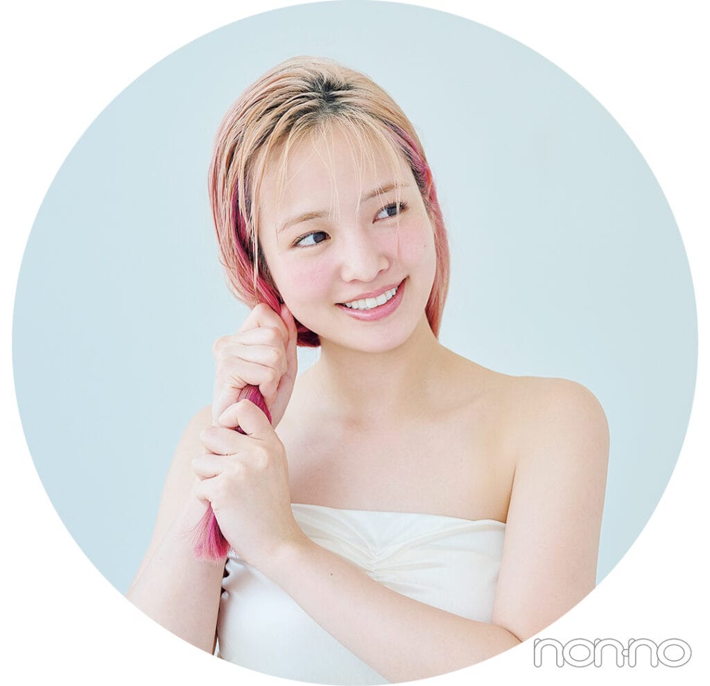 横田真悠のヘアカラーキープモデルカット7