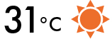 31℃晴れ