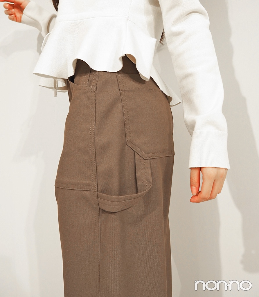 「バレルレッグペインターパンツ by rokh」のブラウンのハンマーループ