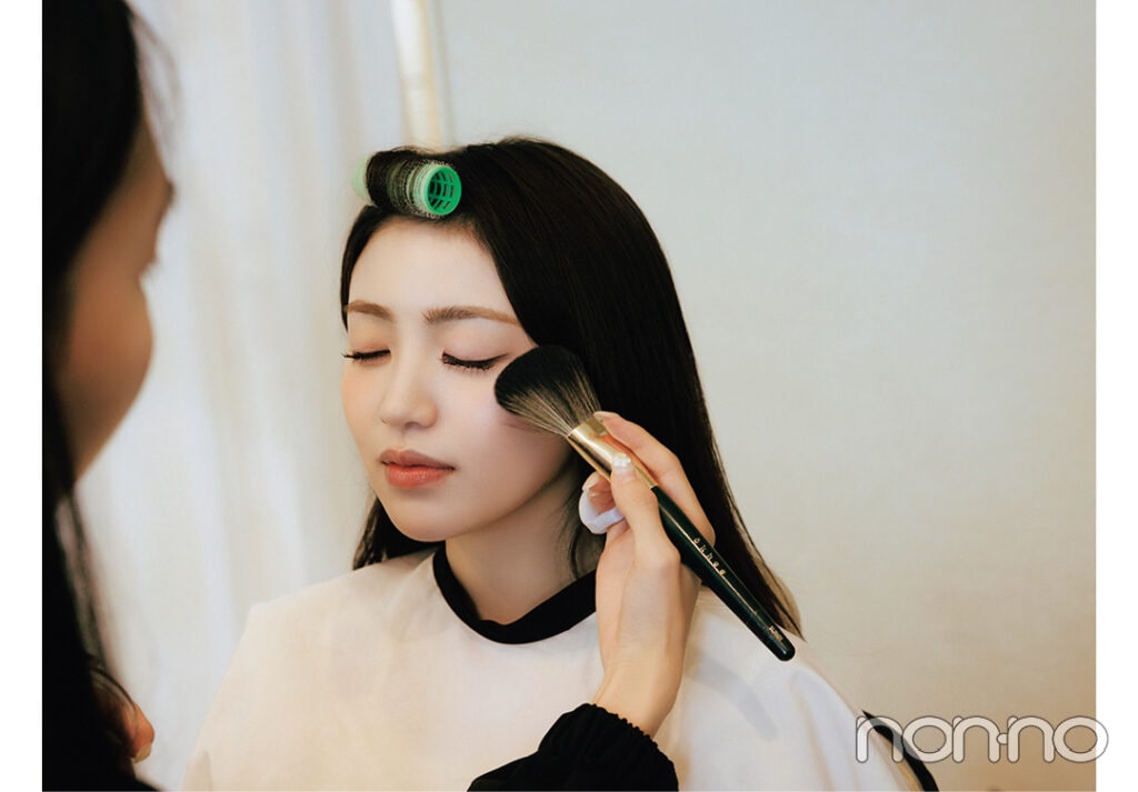 ソウルのメイクをしてくれるお店で香音が韓国メイク1