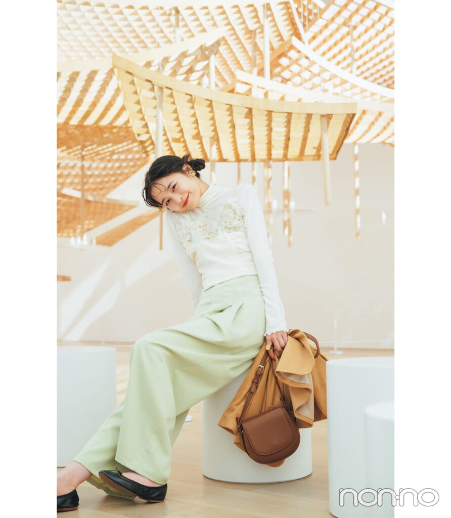 林芽亜里の「藤本壮介の建築：原初・未来・森」に行く時の美術館コーデ4