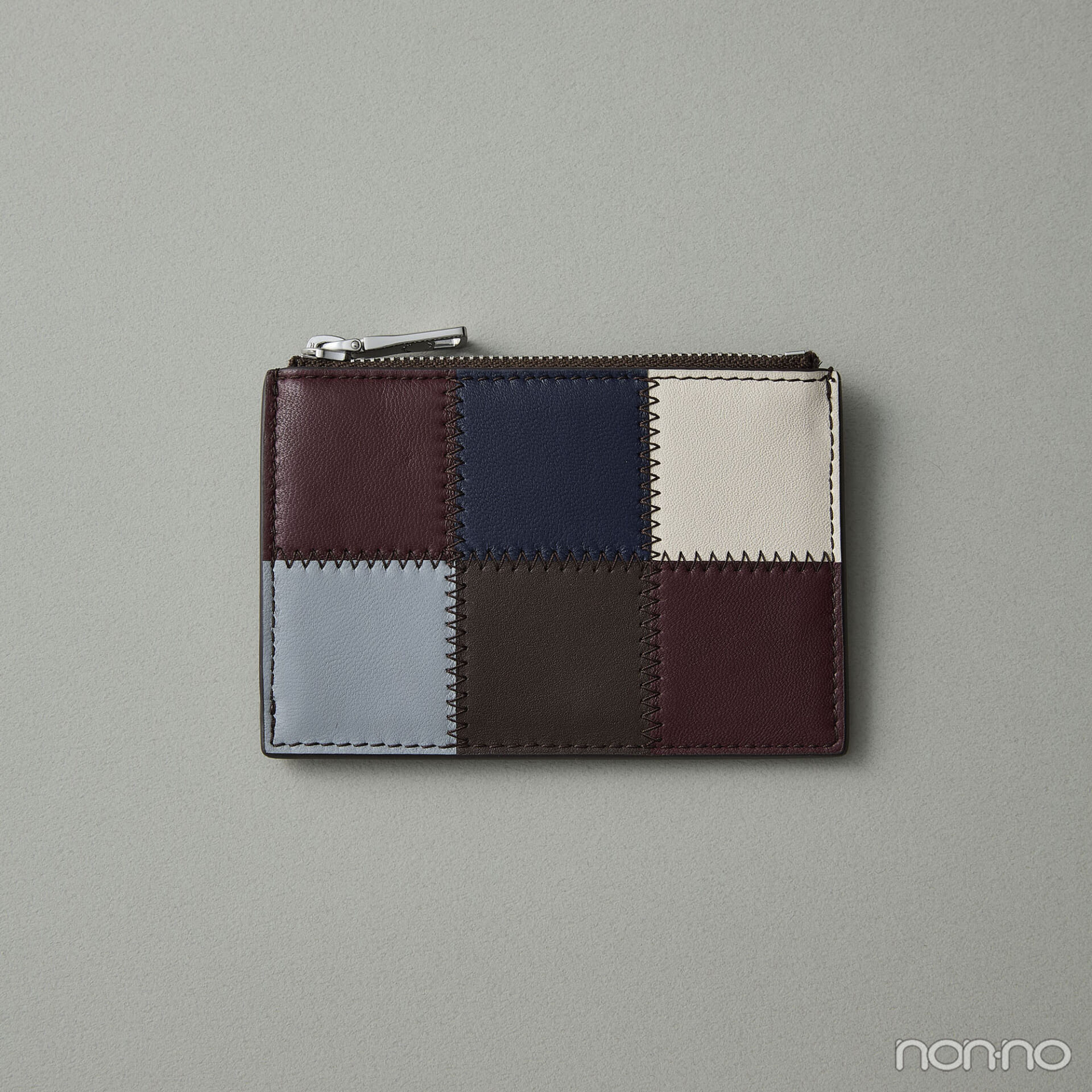 コーチトピアのジップ カード ケース・キーリング・チェッカーボード アップクラフト レザー