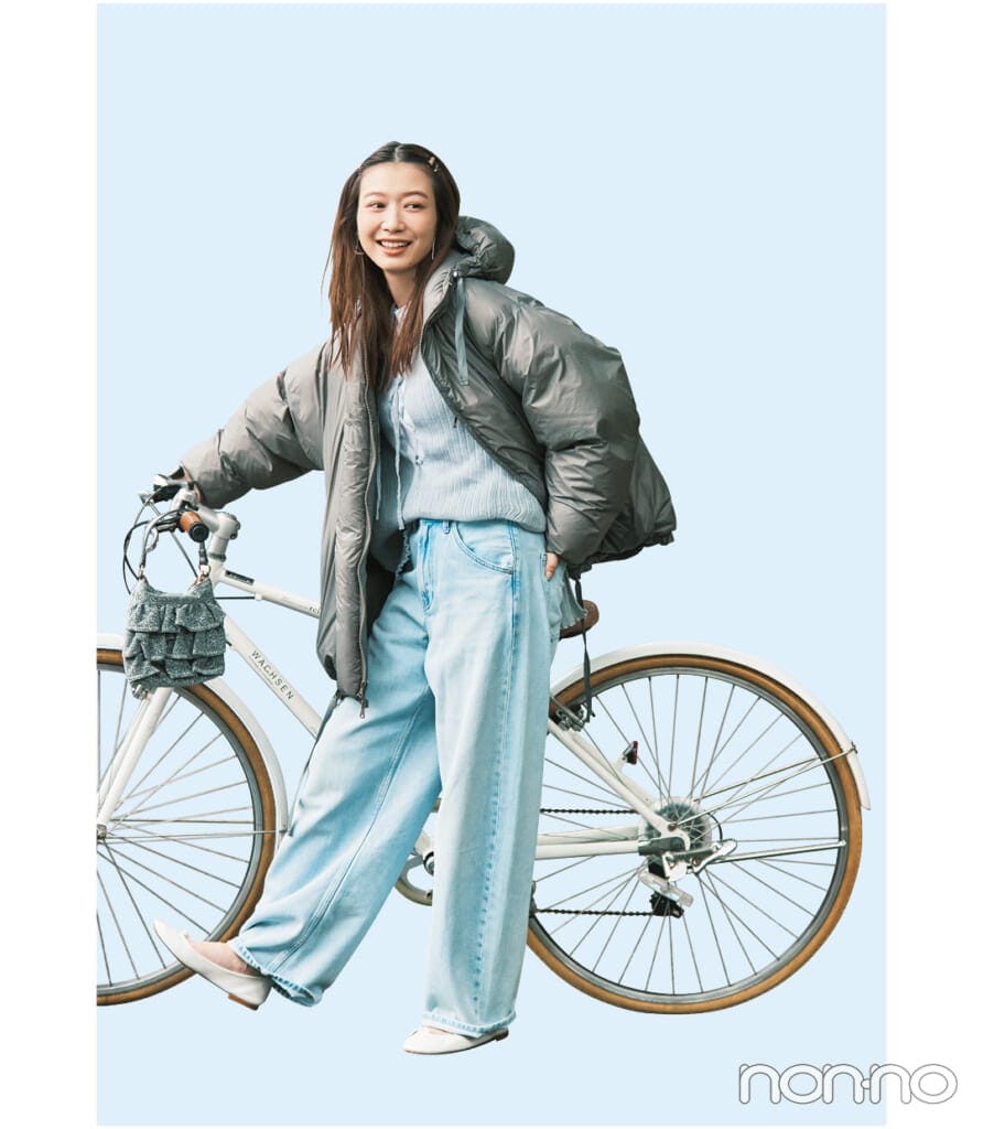 岡本夏美のジモ着にならないダウンモデルカット2