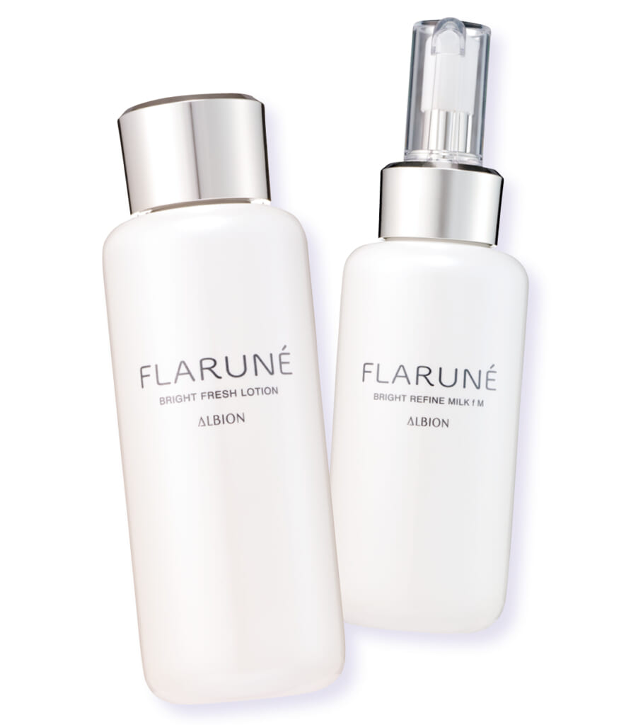 フラルネ （右）ブライトリファイン ミルクf M・（左）ブライトフレッシュローション