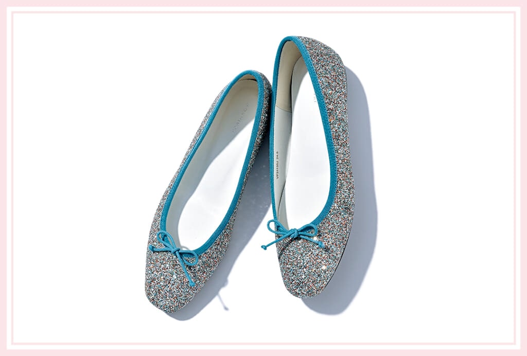 A de Vivreのキラキラ春靴バレエシューズ