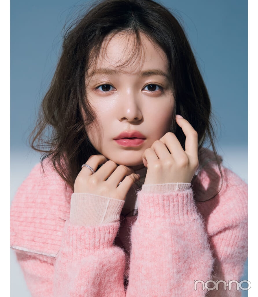 久間田琳加の桜咲くピンクメイクモデルカット1-1