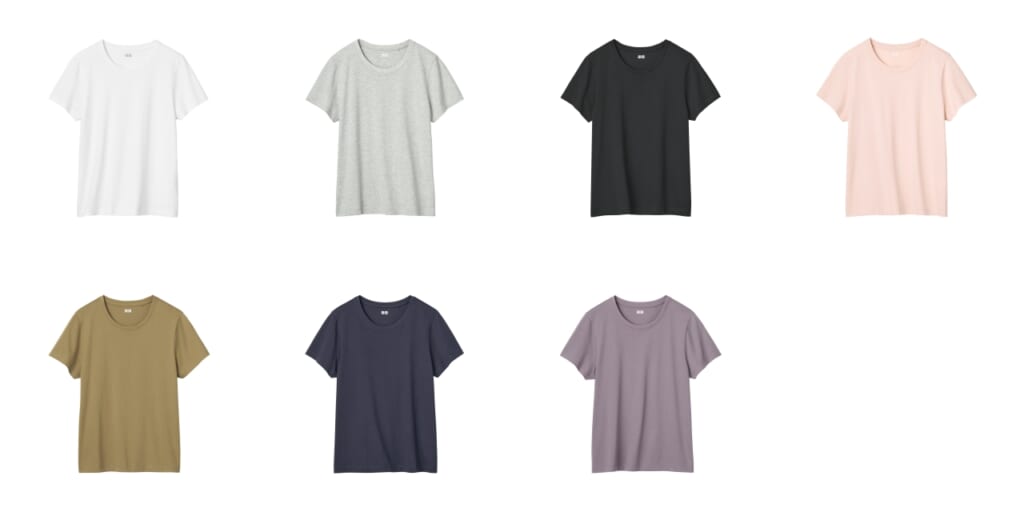 ユニクロユーのスーピマコットンT7色