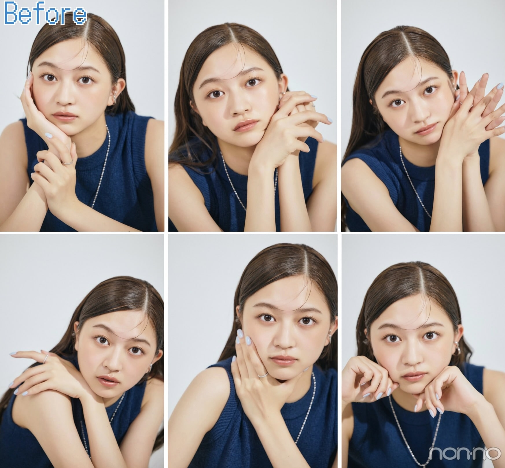 佐藤和奏のネイル企画ポージングbefore