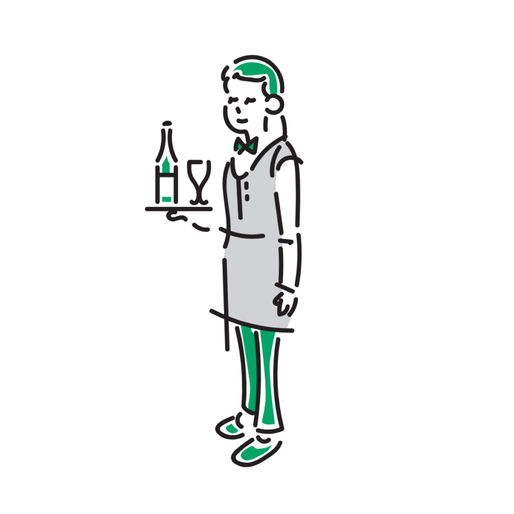 ウエイトレス　イラスト