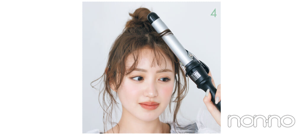 香音の衿の形×ヘアアレ相性マッチングプロセスカット7-4