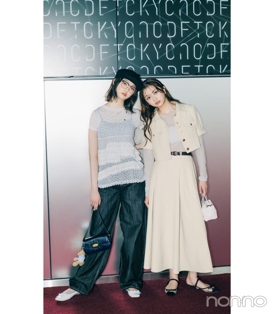 TOKYO NODEを訪れる日のサムシングドットのコーデ1