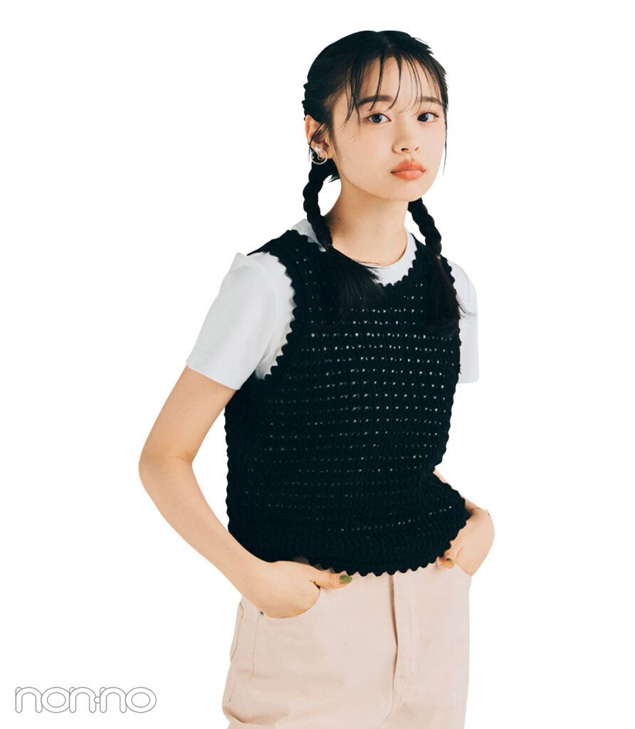 林芽亜里の大学生のための白Tモデルカット2-21