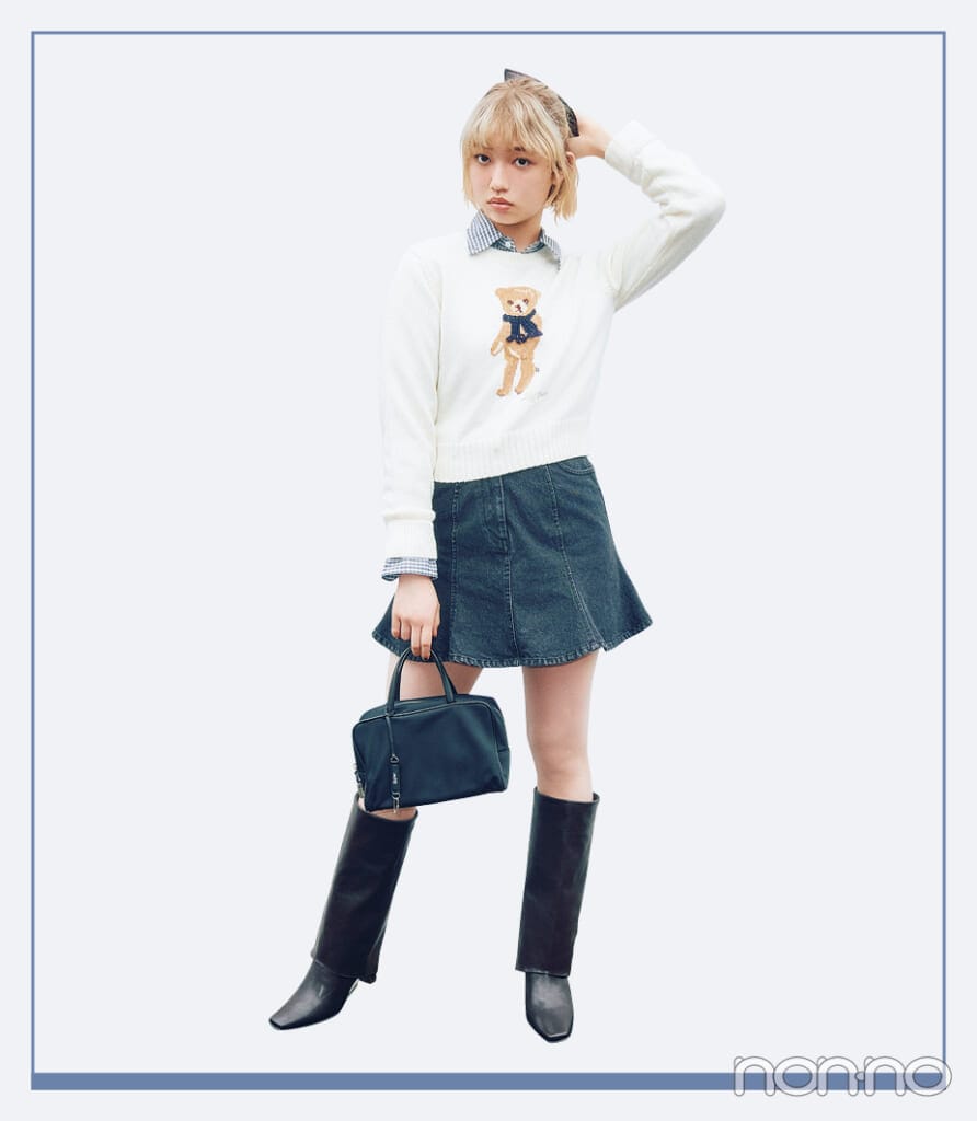 リリー ブラウンのくまのニット