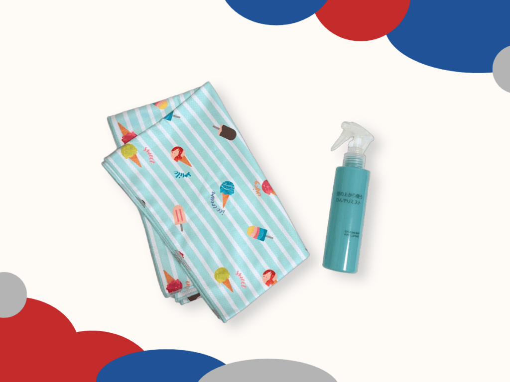 万博　持ち物　ひんやりタオル　ひんやりスプレー（無印良品）の画像