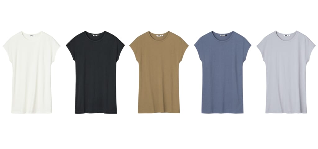 ユニクロユーのキャップスリーブT5色