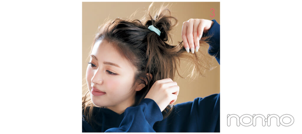 香音の衿の形×ヘアアレ相性マッチングプロセスカット5-3