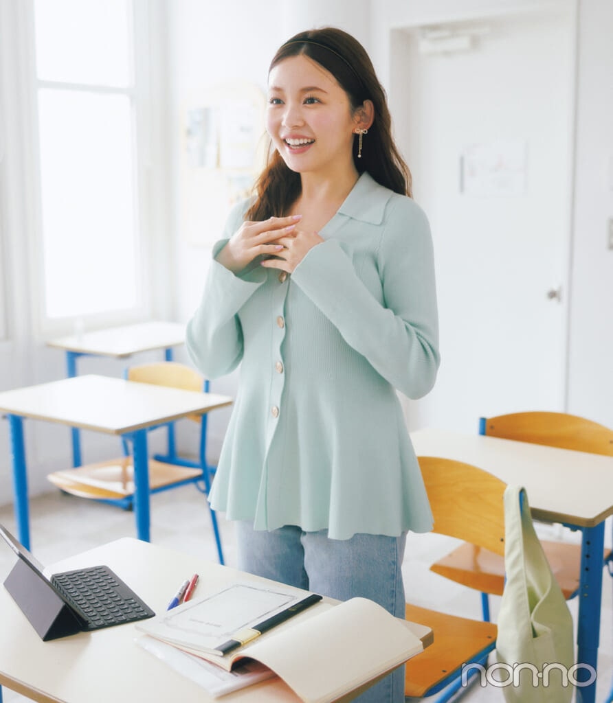 久間田琳加の新学期ワードローブモデルカット3-5