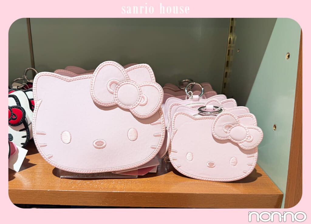 ハローキティ フェイスショルダーバッグ、ライトピンク