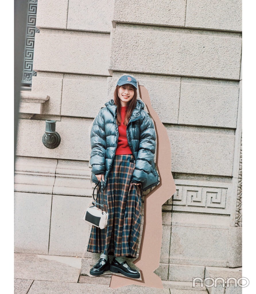 岡本夏美のジモ着にならないダウンモデルカット1