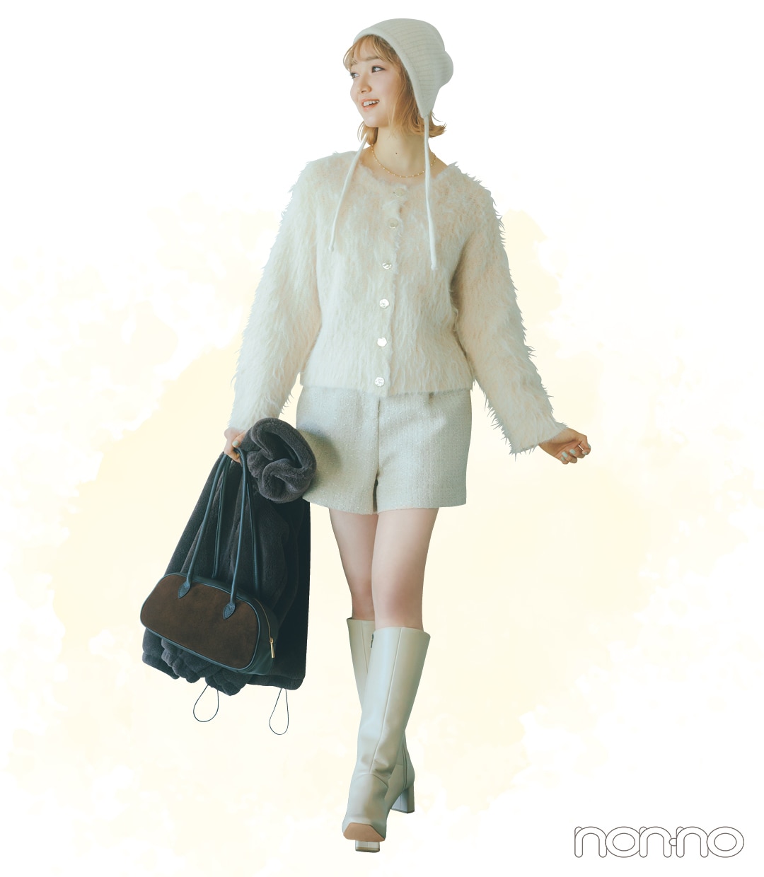 小宮山莉渚の冬服を使った春スイッチコーデ2-3