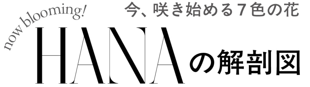 now blooming! 今、咲き始める7色の花HANAの解剖図