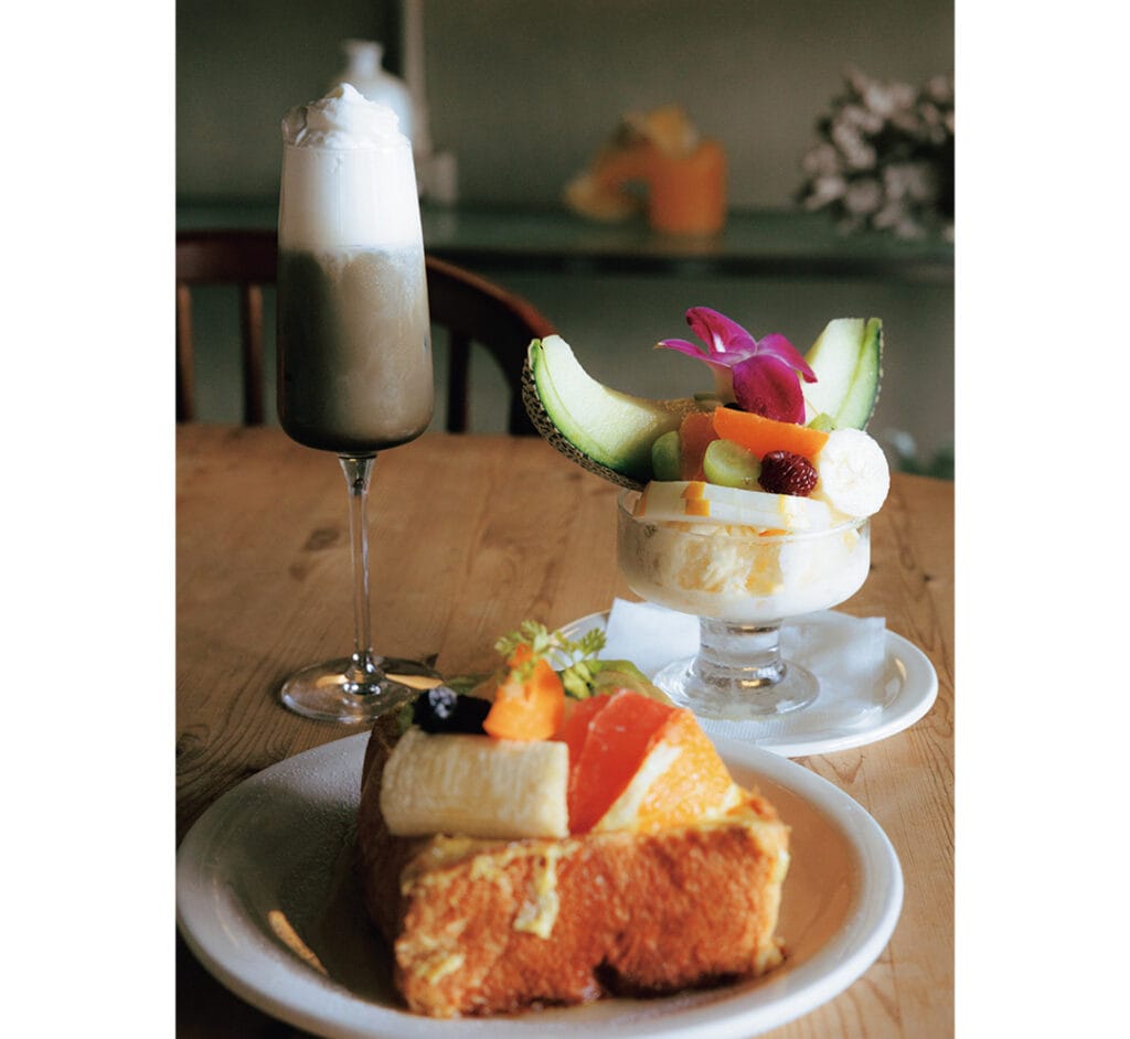 フルーツフレンチトーストとメロンパフェ